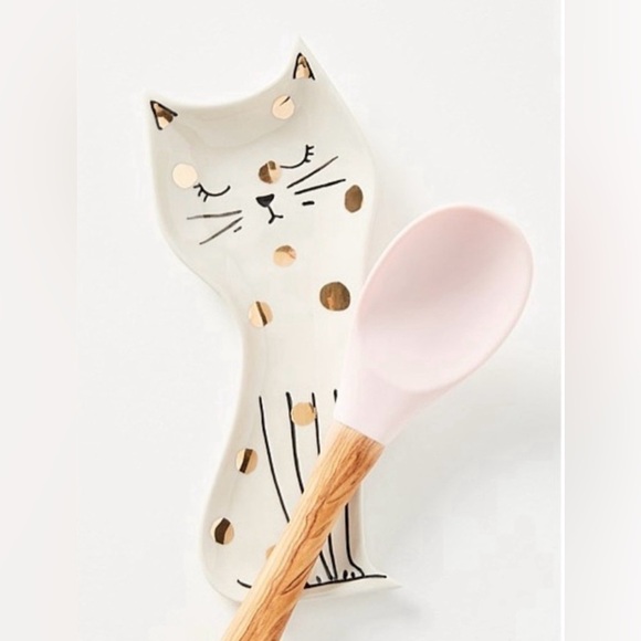 SOLD OUT Anthropologie Bethen Cat Spoon Rest ~ HARD TO FIND ~ NEW 🐈😻 - Picture 2 of 4